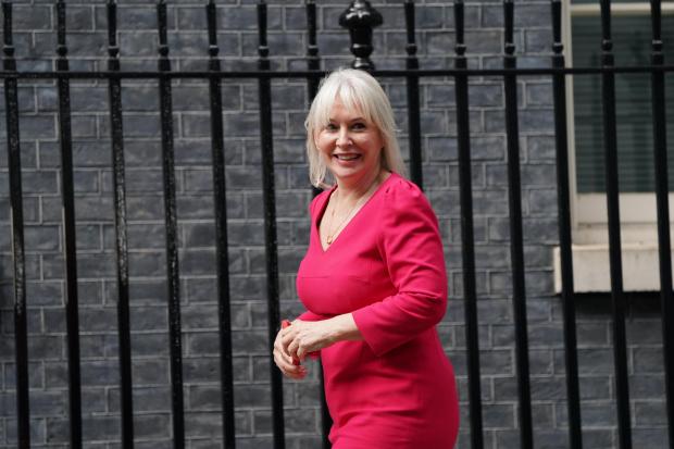 HeraldScotland: Health Secretary Nadine Dorries arrives on Downing Street in London when Prime Minister Boris Johnson surrounds his cabinet for one